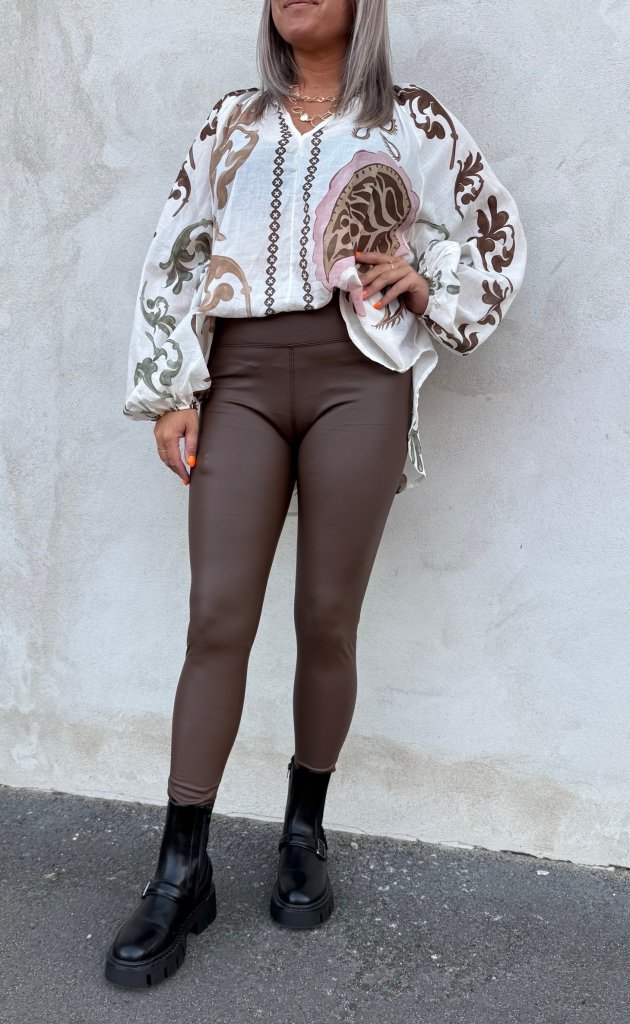 Maja - Vaxade Leggings - Choco