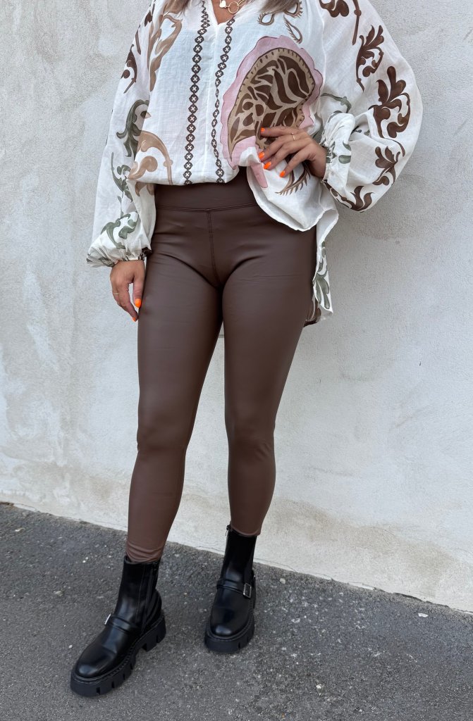 Maja - Vaxade Leggings - Choco