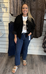 Maria Skjortjacka Manchester Svart