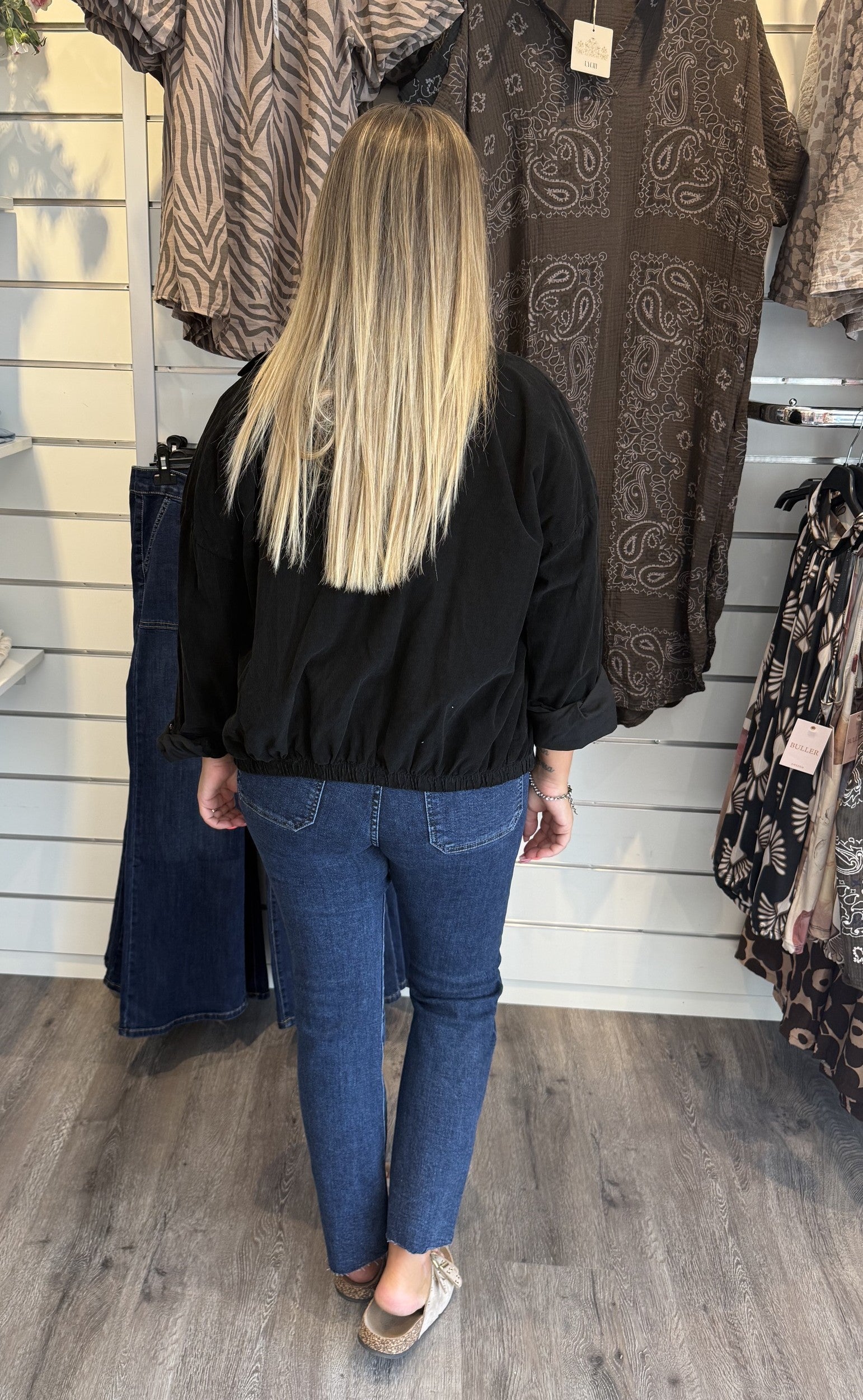 Maria Skjortjacka Manchester Svart