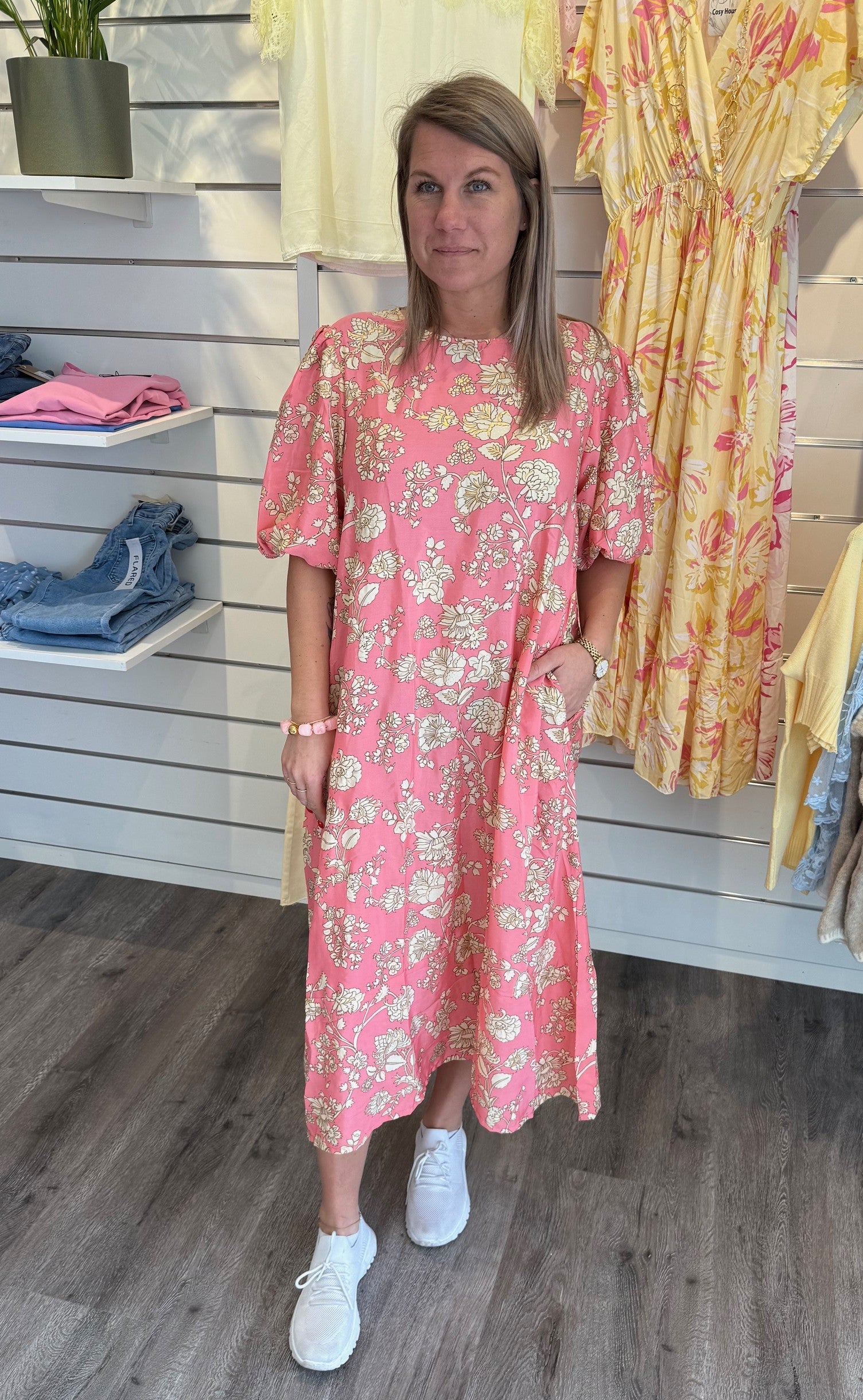 Marie Dress Flower Rosa