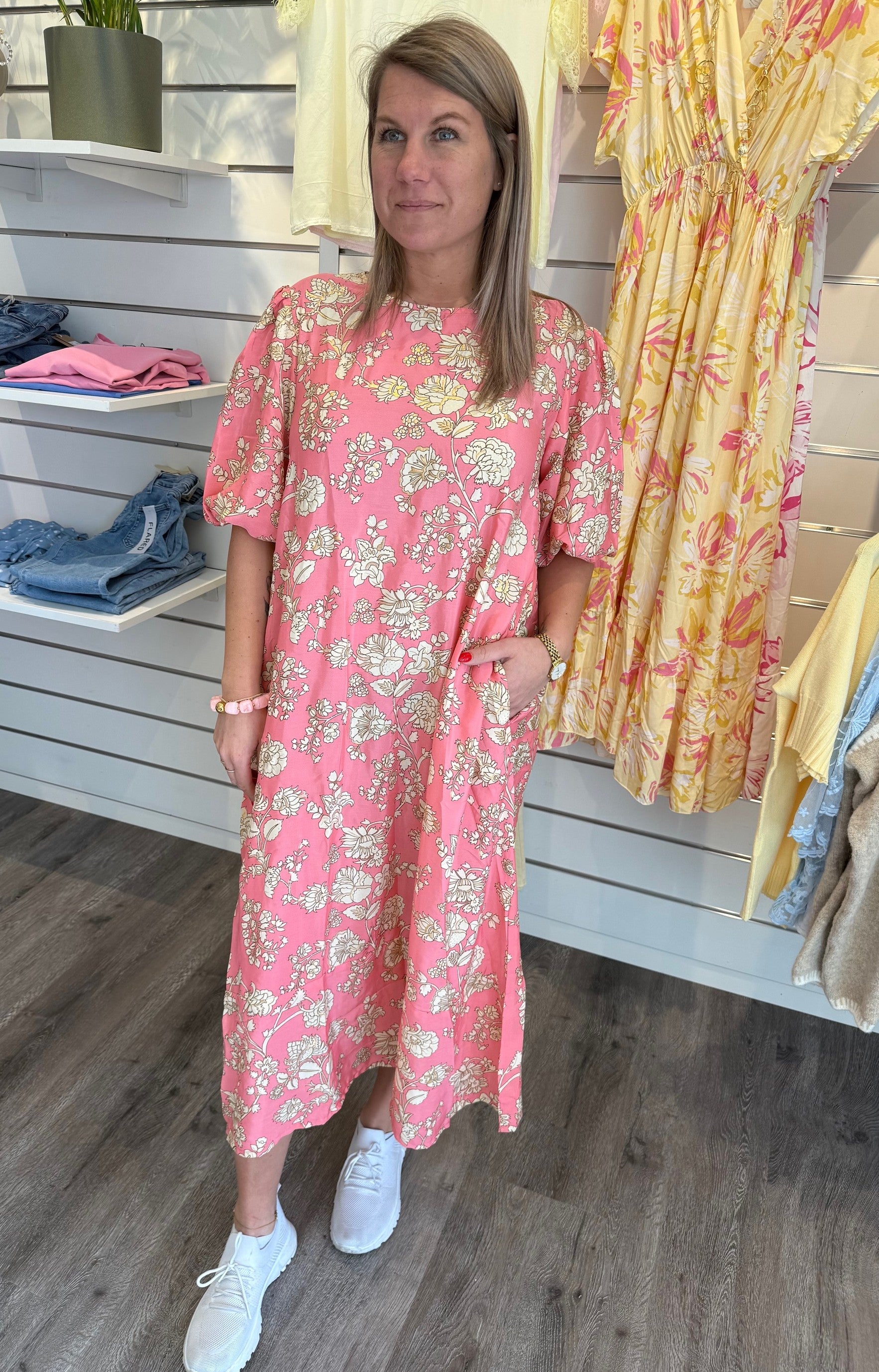 Marie Dress Flower Rosa