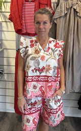 Marita Topp Mönster Röd