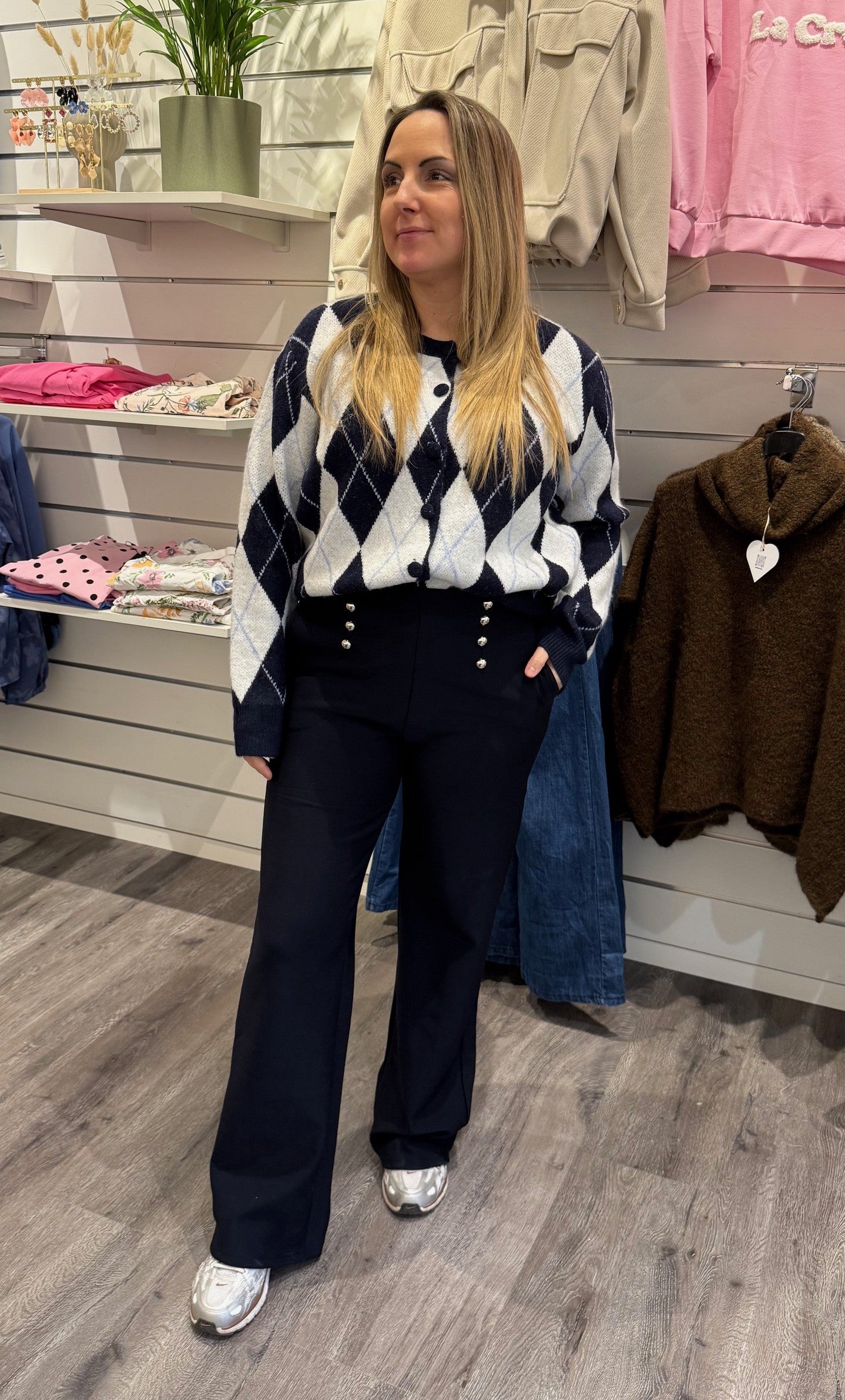 Marita - Kostymbyxor- Superstretch- Navy