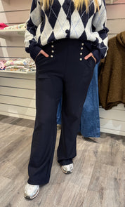 Marita - Kostymbyxor- Superstretch- Navy