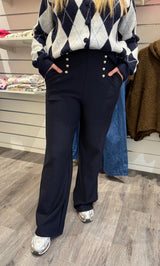 Marita - Kostymbyxor- Superstretch- Navy