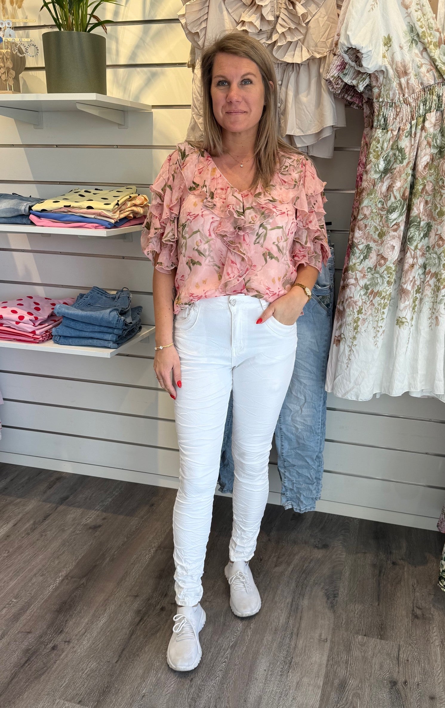 Marta jeans vit 2573