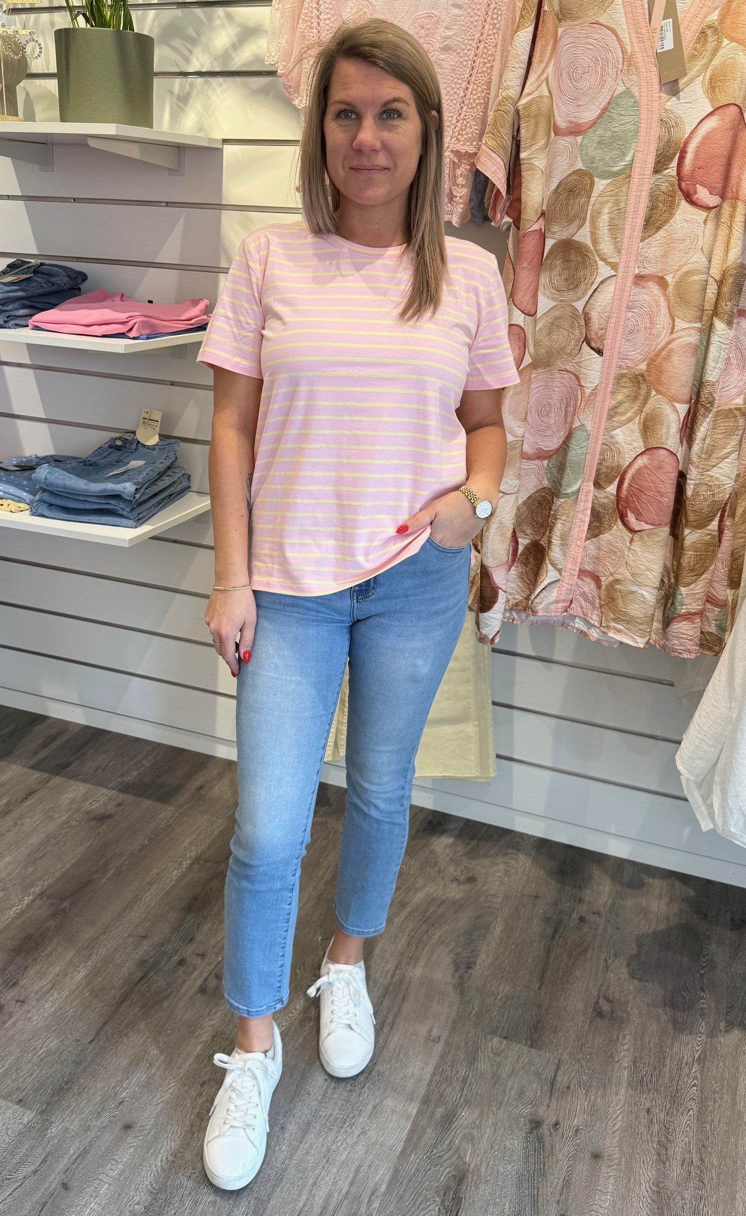 BCMay T-shirt  Randig  Candy Yellow