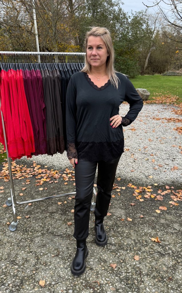 Melina - Topp - Spets - Svart