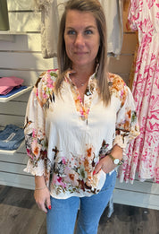 Melisande blus Beige