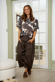 Melisande blus flower choco