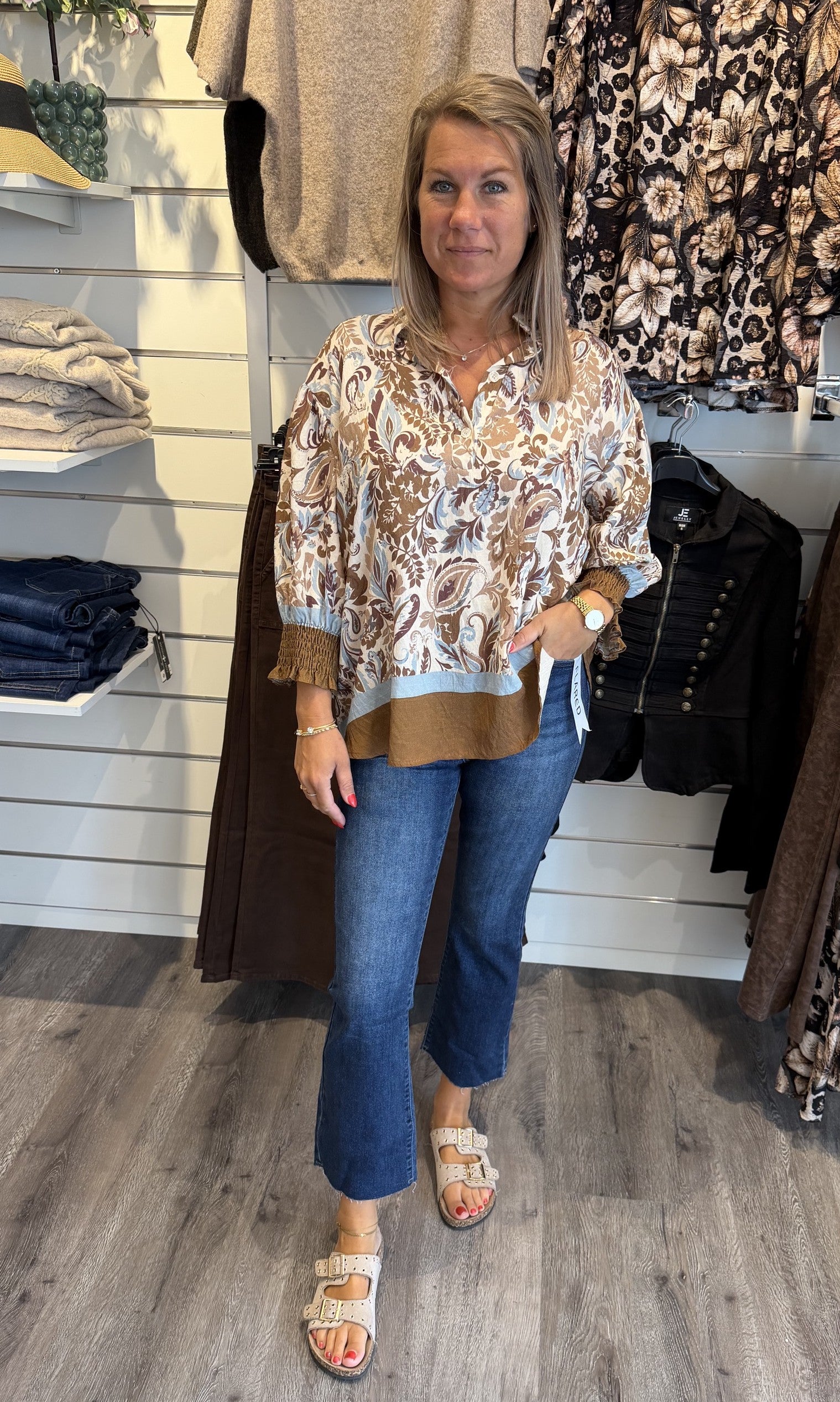 Melisande blus Camello