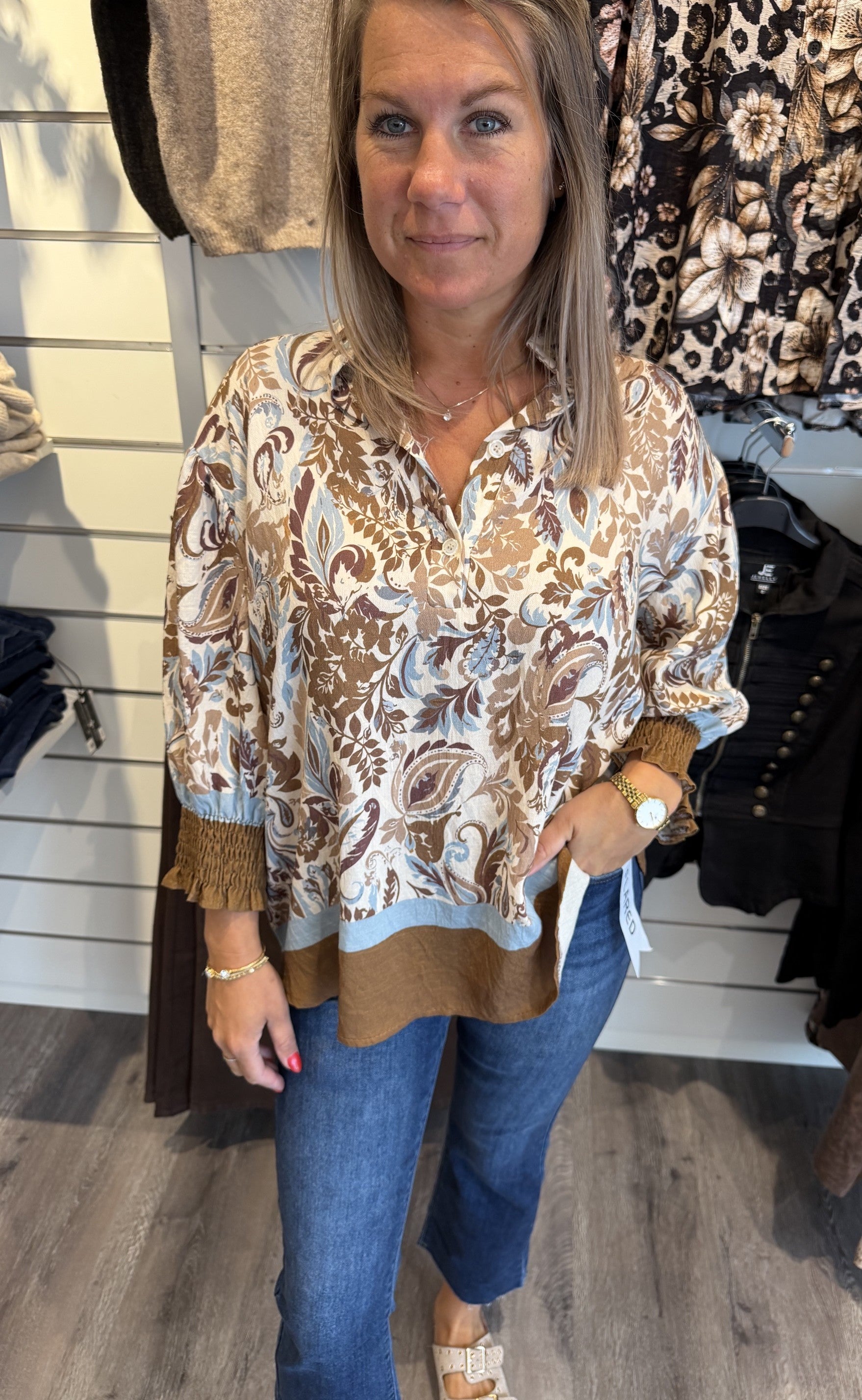 Melisande blus Camello