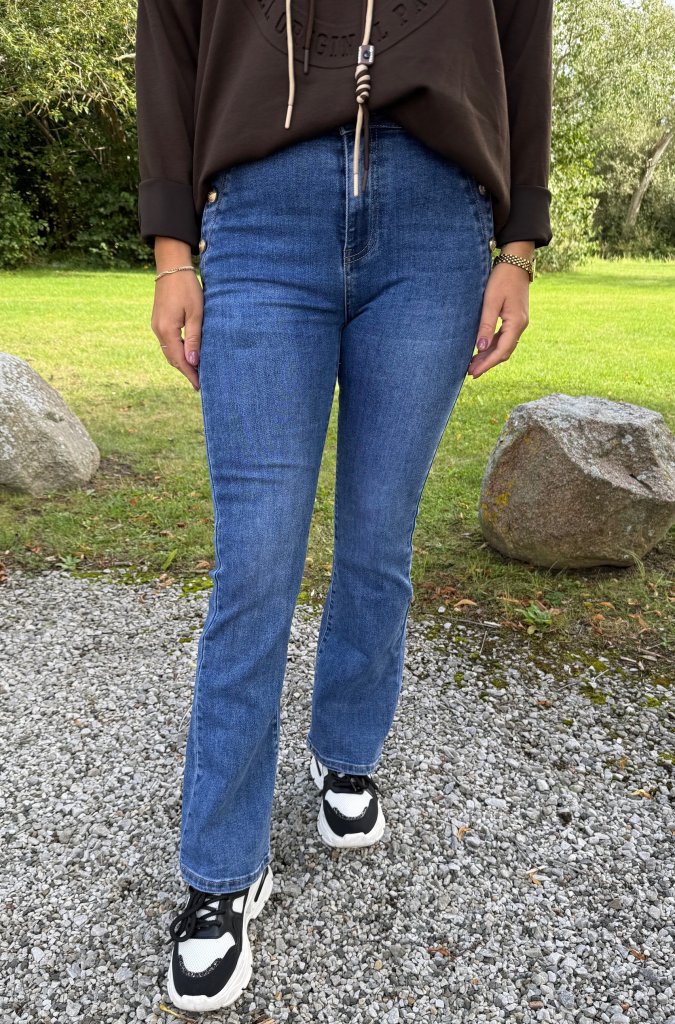 Mica - Jeans - Guldiga knappar - Denim- Nyhet