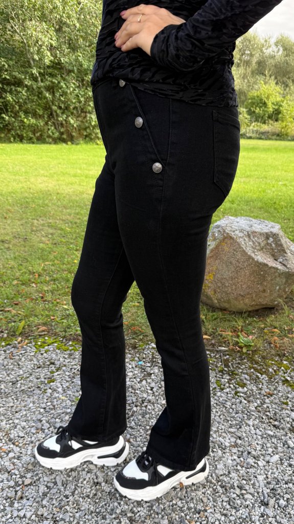 Mica - Jeans - Antracit knappar - Svart - Nyhet
