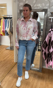 Mika- Blus - Blommor- Rosa- Nyhet