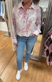 Mika- Blus - Blommor- Rosa- Nyhet