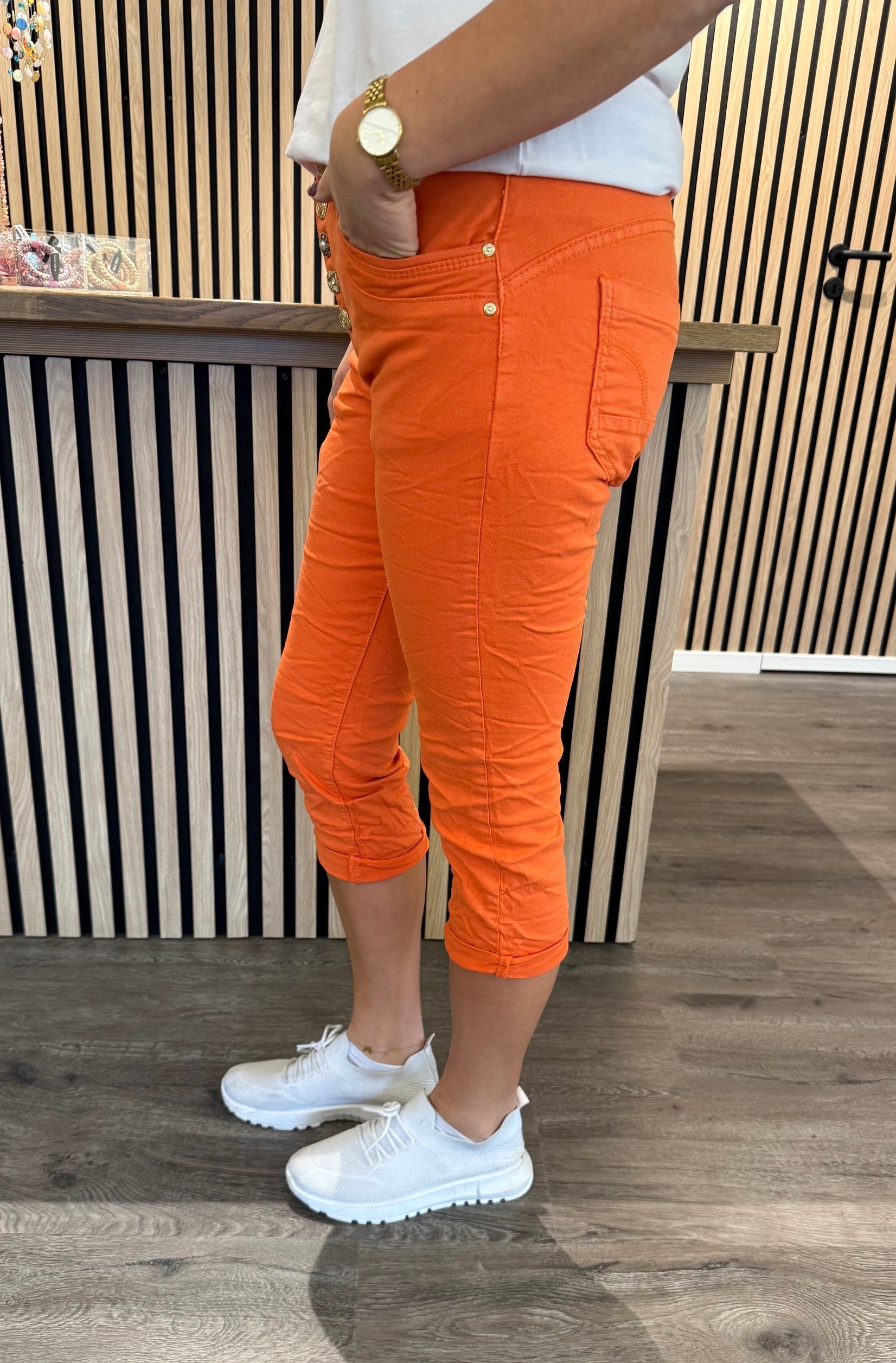 Mila - Trekvartsbyxor - Orange - Nyhet