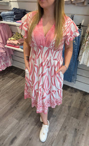 Mindy kort klänning rosa496U