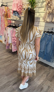 Mindy kort klänning taupe496U