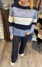 Minelle stickad tröja Navy
