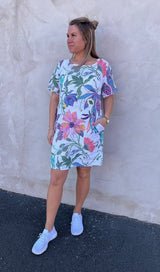 Miranda - Linnetunika Flower - Multi- Nyhet