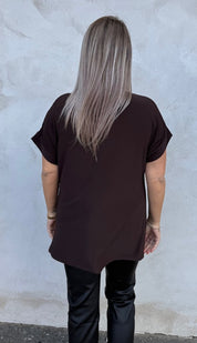 Mirelle - Topp med spänne - Choco - Nyhet