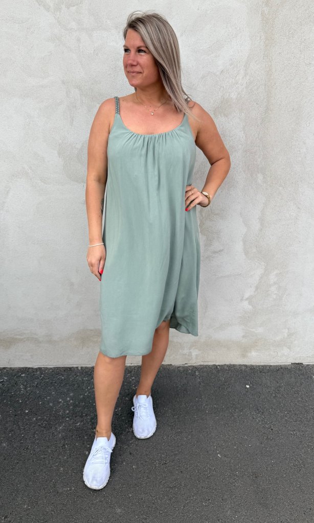 Nat - Klänning -Khaki - Nyhet