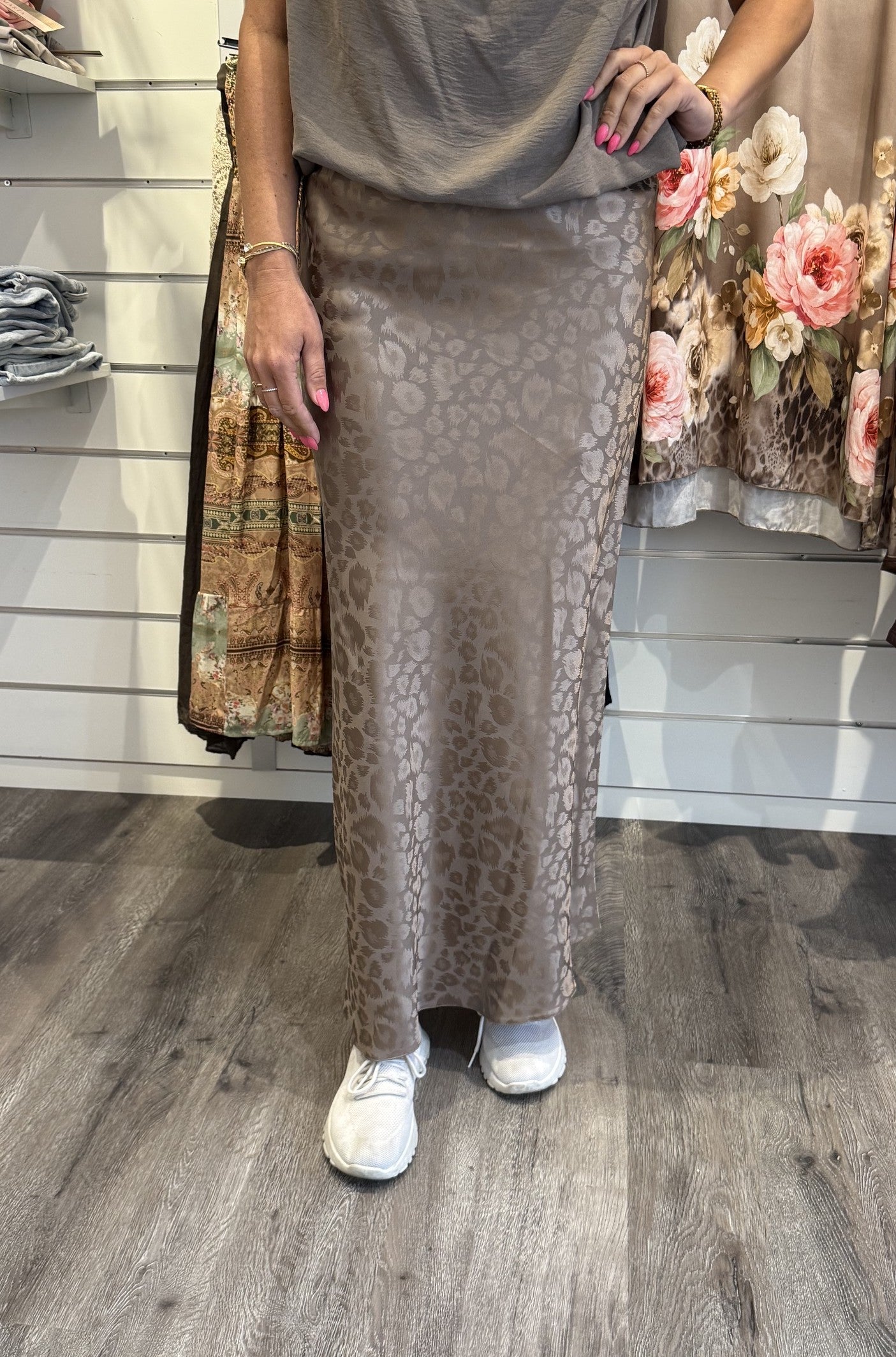 Nelly Satinkjol Leopard Fango