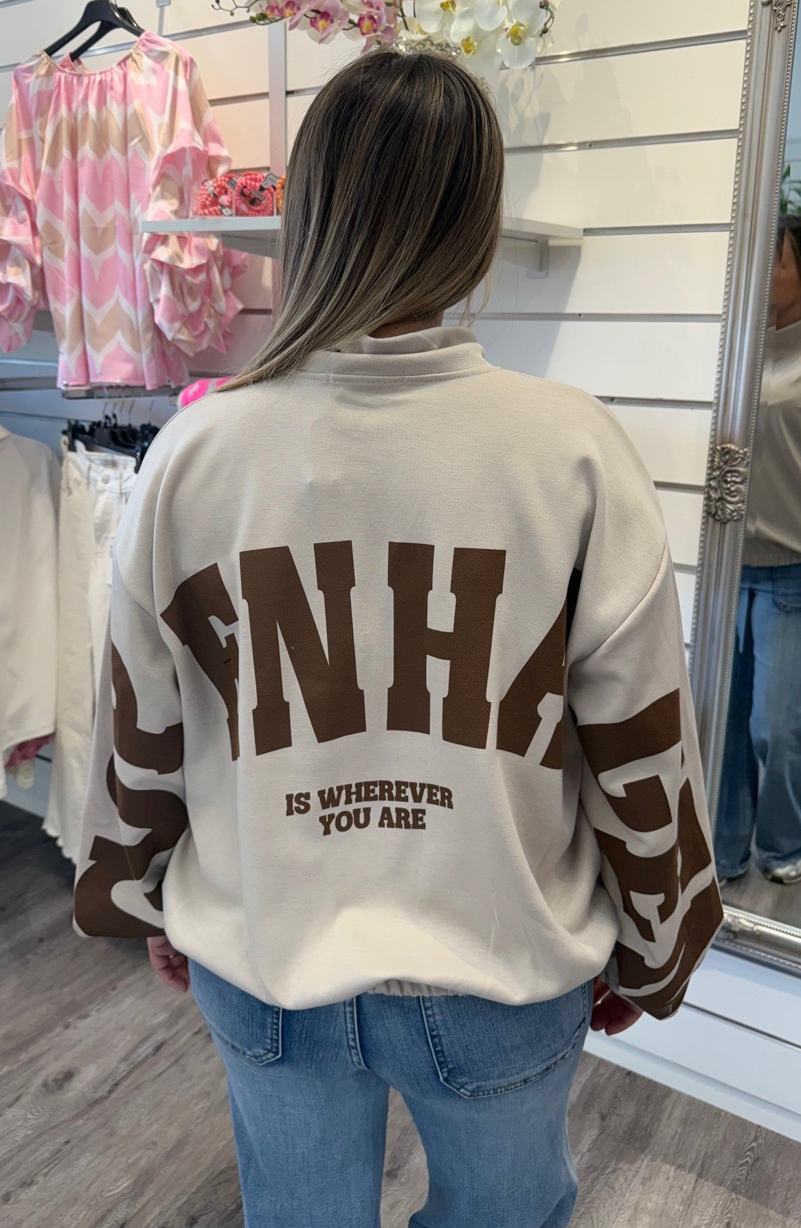 Nete - Sweatshirt-  Copenhagen - Beige/Brun