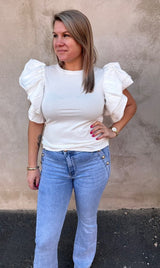 Nora - Topp - Cream - Nyhet