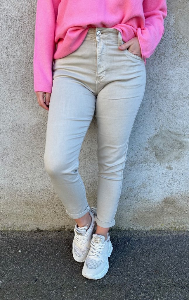 Olivia - Jeans - JW747 - Beige - Nyhet