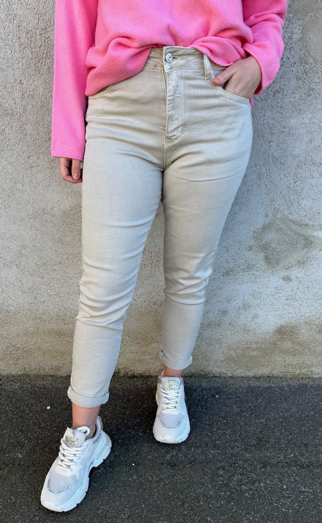 Olivia - Jeans - JW747 - Beige - Nyhet
