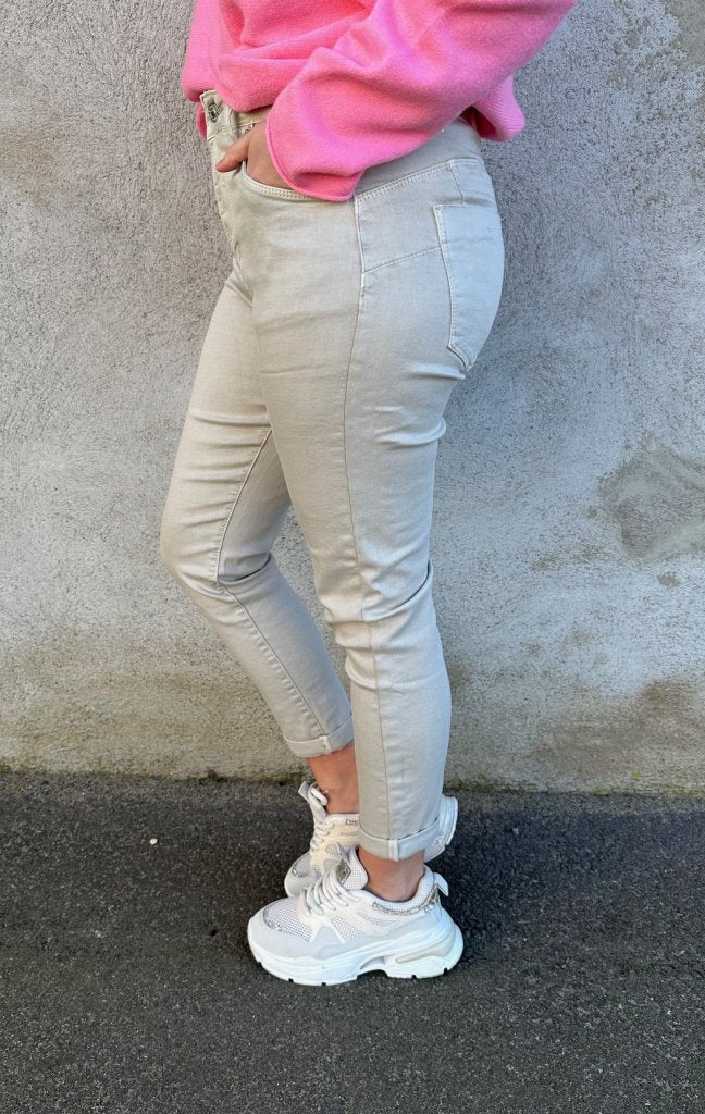 Olivia - Jeans - JW747 - Beige - Nyhet