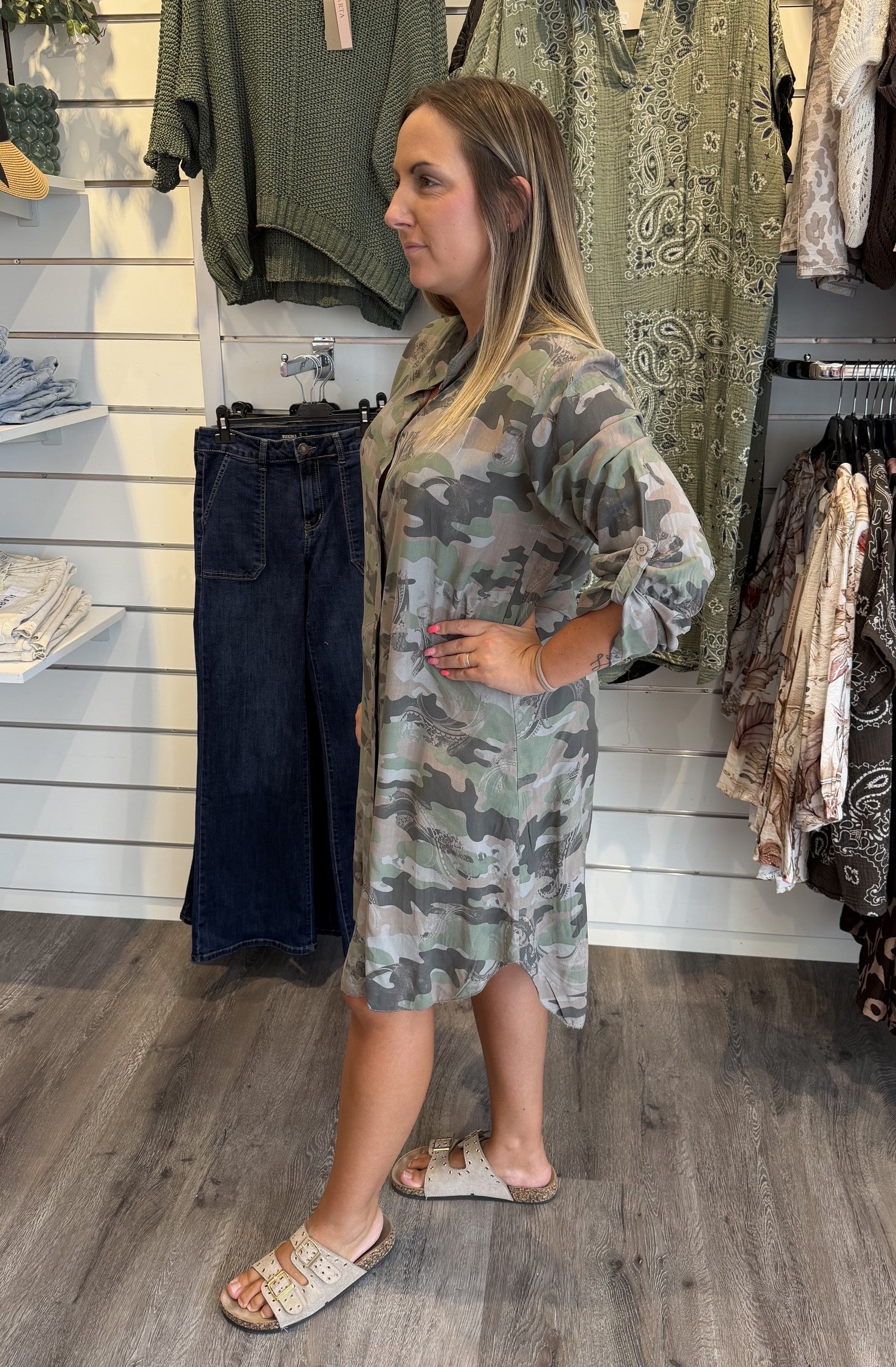 Penny Längre skjorta Camo