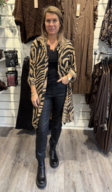 Penny Längre skjorta  Zebra Camel