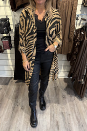 Penny Längre skjorta  Zebra Camel