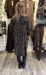 Penny Längre skjorta  Zebra Brun