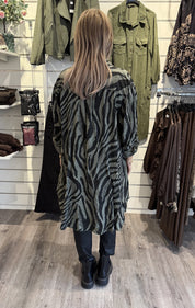Penny Längre skjorta  Zebra Khaki