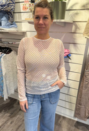 Pernilla - Meshtopp  Prickar Cream