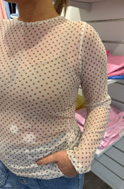 Pernilla - Meshtopp  Prickar Cream