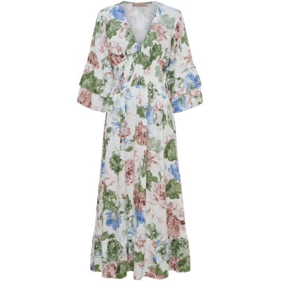 Petronella klänning Cream/Khaki