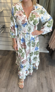 Petronella klänning Cream/Khaki
