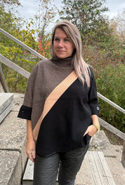 Sonja - Ponchotröja - Brun- Nyhet
