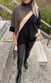 Sonja - Ponchotröja - Brun- Nyhet