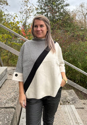 Sonja - Ponchotröja - Creme- Nyhet