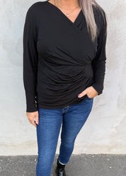 Primerose - Draperad topp - Svart - Nyhet