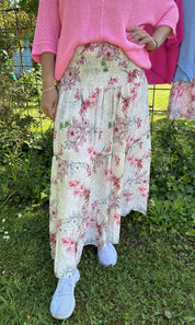 Princess- Kjol - Flower - Beige - Nyhet