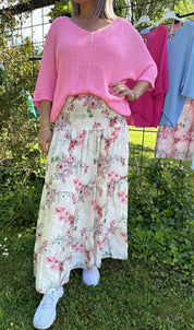 Princess- Kjol - Flower - Beige - Nyhet