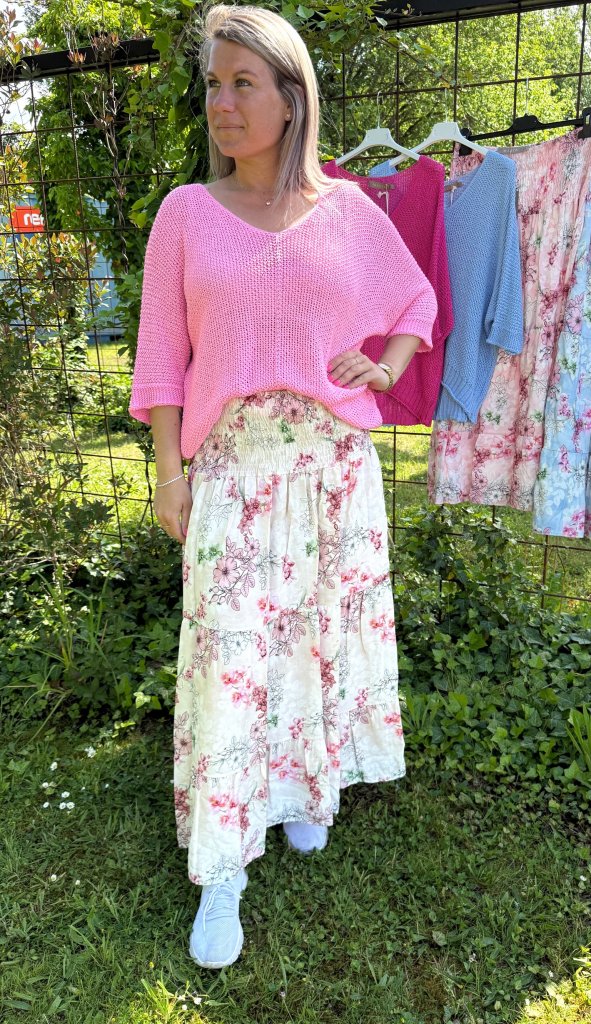 Princess- Kjol - Flower - Beige - Nyhet